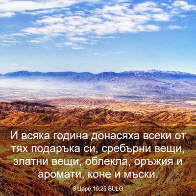 Picture 03 - 3 Царе 10:25 BULG - И всяка година донасяха - Bible Verse Picture