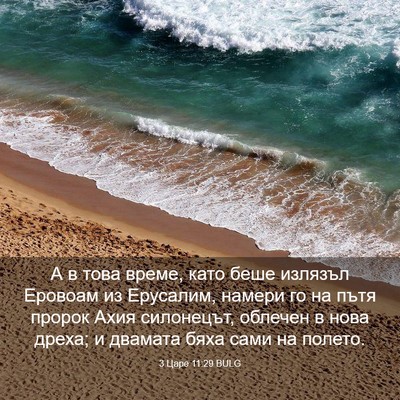Picture 03 - 3 Царе 11:29 BULG - А в това време, като беше - Bible Verse Picture