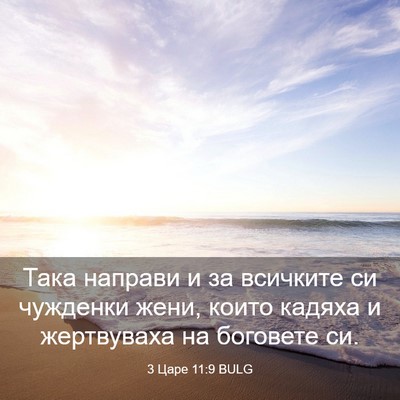 Picture 03 - 3 Царе 11:9 BULG - Така направи и за всичките - Bible Verse Picture