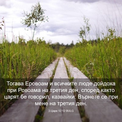 Picture 03 - 3 Царе 12:12 BULG - Тогава Еровоам и всичките - Bible Verse Picture