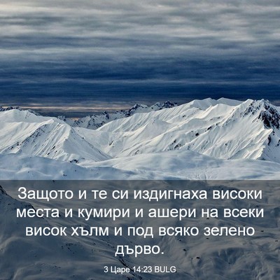 Picture 03 - 3 Царе 14:23 BULG - Защото и те си издигнаха - Bible Verse Picture