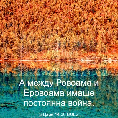 Picture 03 - 3 Царе 14:30 BULG - А между Ровоама и Еровоама - Bible Verse Picture