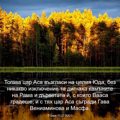 Picture 03 - 3 Царе 15:22 BULG - Тогава цар Аса възгласи на - Bible Verse Picture
