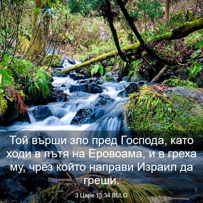 Picture 03 - 3 Царе 15:34 BULG - Той върши зло пред Господа, - Bible Verse Picture