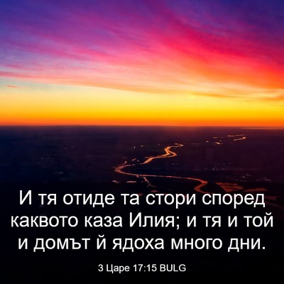 Picture 03 - 3 Царе 17:15 BULG - И тя отиде та стори според - Bible Verse Picture