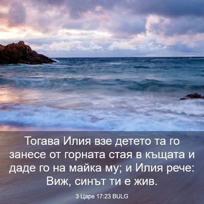Picture 03 - 3 Царе 17:23 BULG - Тогава Илия взе детето та - Bible Verse Picture