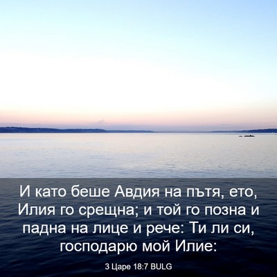 Picture 03 - 3 Царе 18:7 BULG - И като беше Авдия на пътя, - Bible Verse Picture