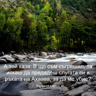 Picture 03 - 3 Царе 18:9 BULG - А той каза: В що съм - Bible Verse Picture