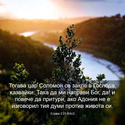 Picture 03 - 3 Царе 2:23 BULG - Тогава цар Соломон се - Bible Verse Picture