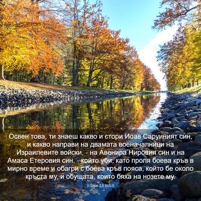 Picture 03 - 3 Царе 2:5 BULG - Освен това, ти знаеш какво - Bible Verse Picture