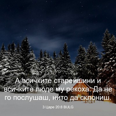 Picture 03 - 3 Царе 20:8 BULG - А всичките старейшини и - Bible Verse Picture
