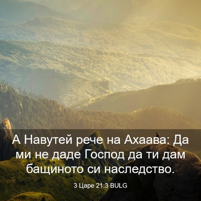 Picture 03 - 3 Царе 21:3 BULG - А Навутей рече на Ахаава: - Bible Verse Picture