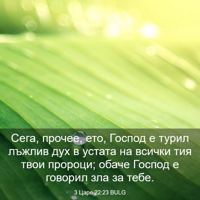 Picture 03 - 3 Царе 22:23 BULG - Сега, прочее, ето, Господ е - Bible Verse Picture