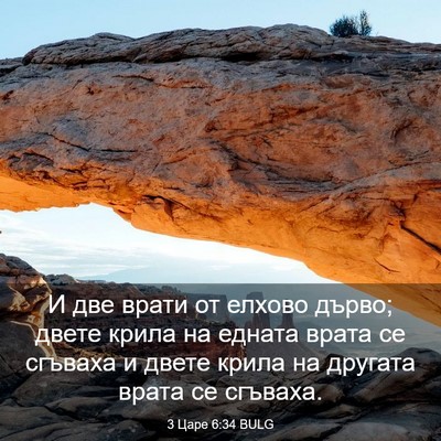 Picture 03 - 3 Царе 6:34 BULG - И две врати от елхово - Bible Verse Picture