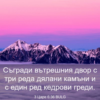 Picture 03 - 3 Царе 6:36 BULG - Съгради вътрешния двор с - Bible Verse Picture
