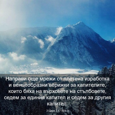 Picture 03 - 3 Царе 7:17 BULG - Направи още мрежи от - Bible Verse Picture