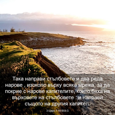 Picture 03 - 3 Царе 7:18 BULG - Така направи стълбовете и - Bible Verse Picture