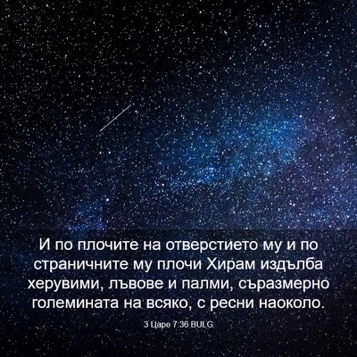 Picture 03 - 3 Царе 7:36 BULG - И по плочите на - Bible Verse Picture