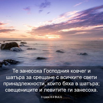 Picture 03 - 3 Царе 8:4 BULG - Те занесоха Господния - Bible Verse Picture