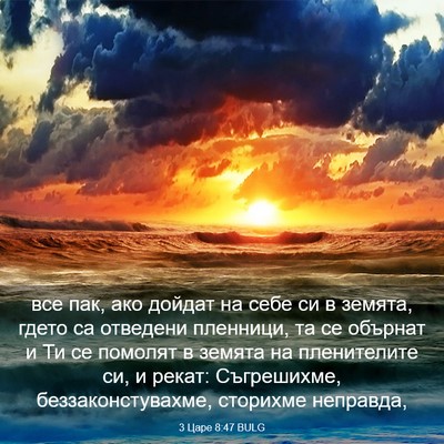 Picture 03 - 3 Царе 8:47 BULG - все пак, ако дойдат на себе - Bible Verse Picture
