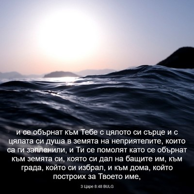 Picture 03 - 3 Царе 8:48 BULG - и се обърнат към Тебе с - Bible Verse Picture