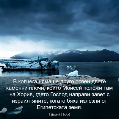 Picture 03 - 3 Царе 8:9 BULG - В ковчега нямаше друго - Bible Verse Picture