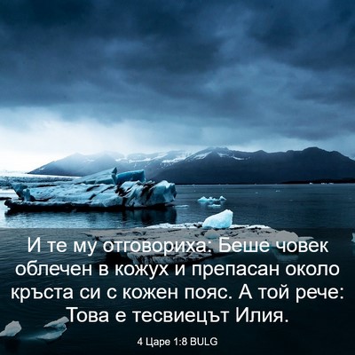 Picture 03 - 4 Царе 1:8 BULG - И те му отговориха: Беше - Bible Verse Picture