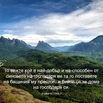 Picture 03 - 4 Царе 10:3 BULG - то вижте кой е най-добър и - Bible Verse Picture