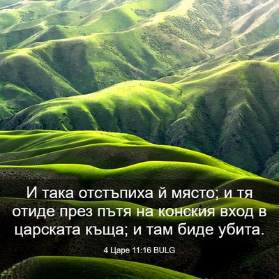 Picture 03 - 4 Царе 11:16 BULG - И така отстъпиха й място; и - Bible Verse Picture