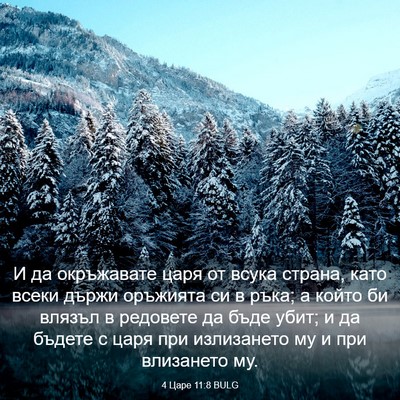 Picture 03 - 4 Царе 11:8 BULG - И да окръжавате царя от - Bible Verse Picture