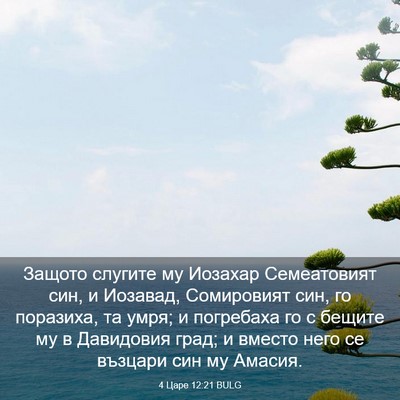 Picture 03 - 4 Царе 12:21 BULG - Защото слугите му Иозахар - Bible Verse Picture