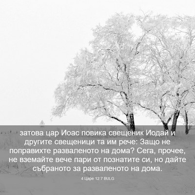 Picture 03 - 4 Царе 12:7 BULG - затова цар Иоас повика - Bible Verse Picture