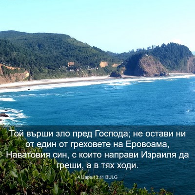 Picture 03 - 4 Царе 13:11 BULG - Той върши зло пред Господа; - Bible Verse Picture