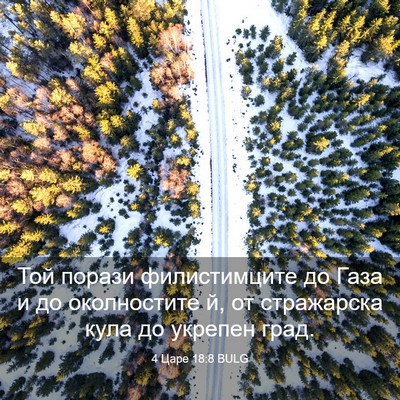 Picture 03 - 4 Царе 18:8 BULG - Той порази филистимците до - Bible Verse Picture