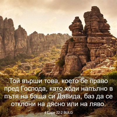 Picture 03 - 4 Царе 22:2 BULG - Той върши това, което бе - Bible Verse Picture