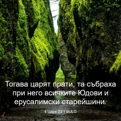 Picture 03 - 4 Царе 23:1 BULG - Тогава царят прати, та - Bible Verse Picture
