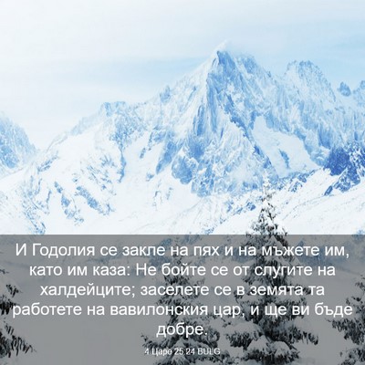 Picture 03 - 4 Царе 25:24 BULG - И Годолия се закле на пях и - Bible Verse Picture