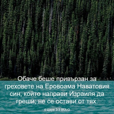 Picture 03 - 4 Царе 3:3 BULG - Обаче беше привързан за - Bible Verse Picture