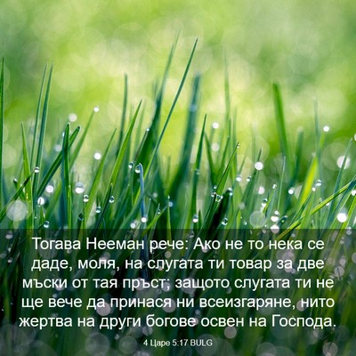Picture 03 - 4 Царе 5:17 BULG - Тогава Нееман рече: Ако не - Bible Verse Picture