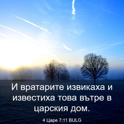 Picture 03 - 4 Царе 7:11 BULG - И вратарите извикаха и - Bible Verse Picture