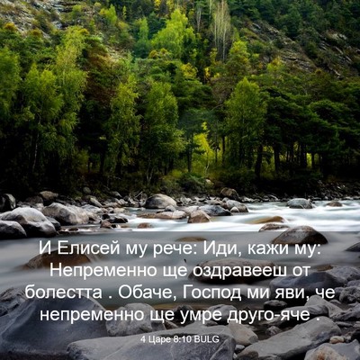 Picture 03 - 4 Царе 8:10 BULG - И Елисей му рече: Иди, кажи - Bible Verse Picture