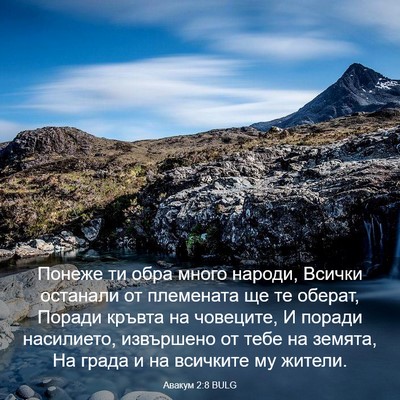 Picture 03 - Авакум 2:8 BULG - Понеже ти обра много - Bible Verse Picture
