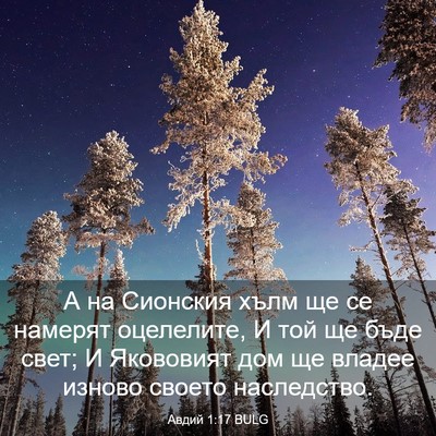 Picture 03 - Авдий 1:17 BULG - А на Сионския хълм ще се - Bible Verse Picture