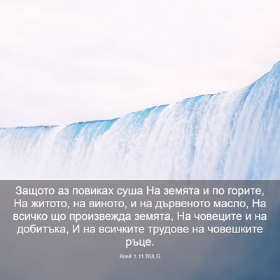 Picture 03 - Агей 1:11 BULG - Защото аз повиках суша На - Bible Verse Picture