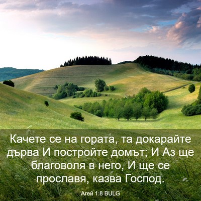 Picture 03 - Агей 1:8 BULG - Качете се на гората, та - Bible Verse Picture
