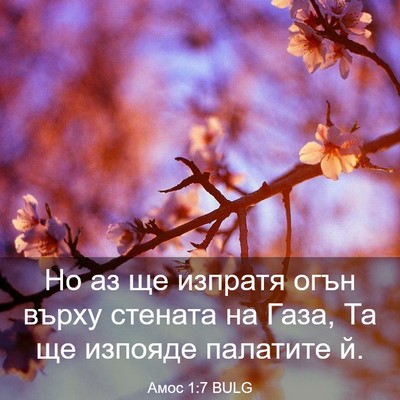 Picture 03 - Амос 1:7 BULG - Но аз ще изпратя огън върху - Bible Verse Picture