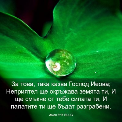Picture 03 - Амос 3:11 BULG - За това, така казва Господ - Bible Verse Picture