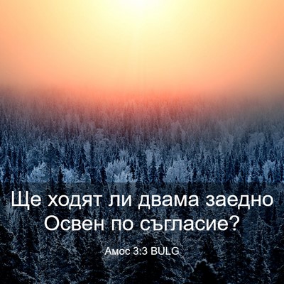 Picture 03 - Амос 3:3 BULG - Ще ходят ли двама заедно - Bible Verse Picture