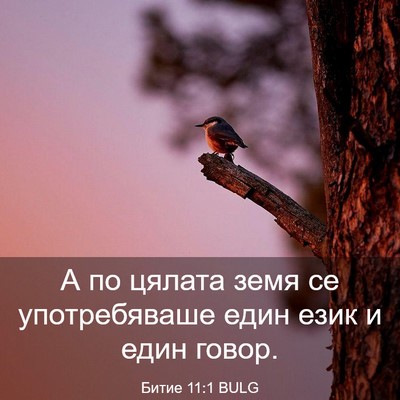 Picture 03 - Битие 11:1 BULG - А по цялата земя се - Bible Verse Picture