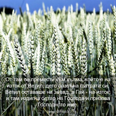 Picture 03 - Битие 12:8 BULG - От там се премести към - Bible Verse Picture